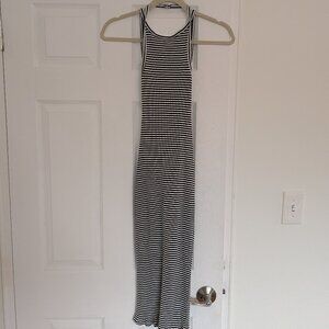 Mustard Seed Open Back Striped Midi Dress